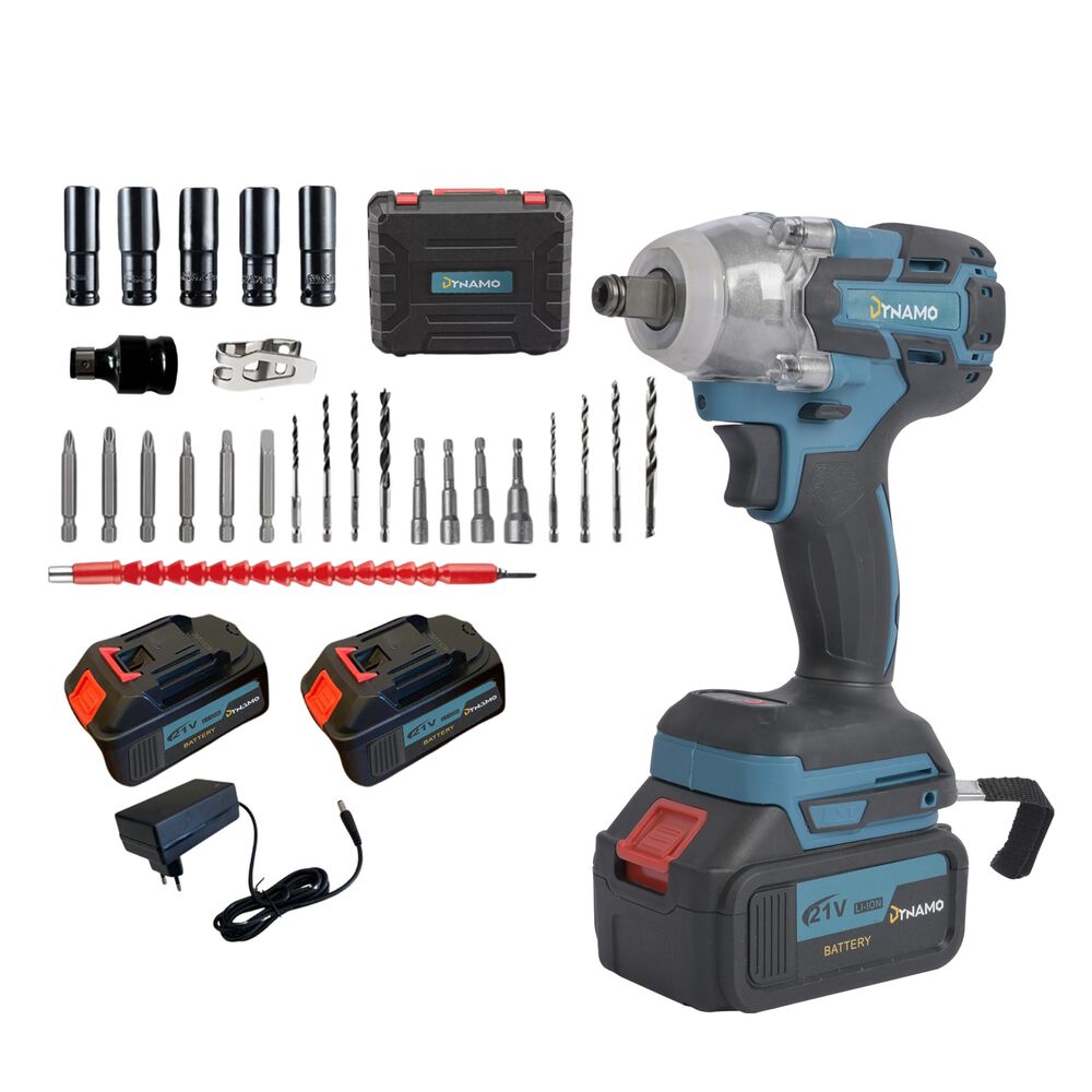 Llave De Impacto Inal&aacute;mbrica Dynamo 21v + 2 Baterias Y Acss image number 0.0