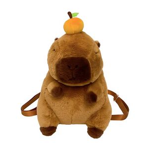 Mochila De Felpa Capibara Kawaii Para Ni&ntilde;os Unisex