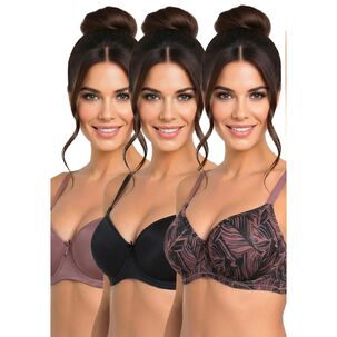 Pack 3x Sosten Microfibra P350024-neg5 Kayser