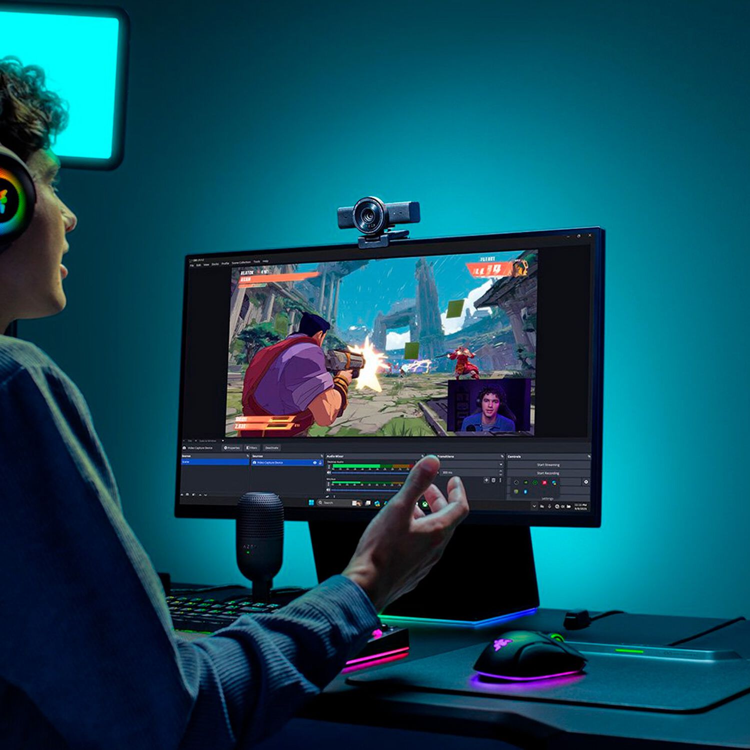 C&aacute;mara Web Gamer Razer Kiyo V2 X Webcam 1440p 60fps image number 6.0