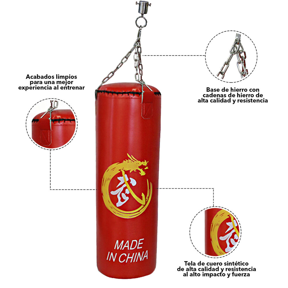 Saco De Boxeo Punching Ball 80 Cm Rojo image number 3.0
