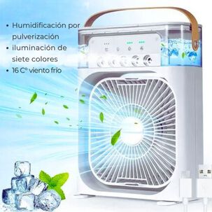 Climatizador Port&aacute;til Fr&iacute;o 4 En 1 Ventilador Humificador Enfriador Lampara Led 220v Usb