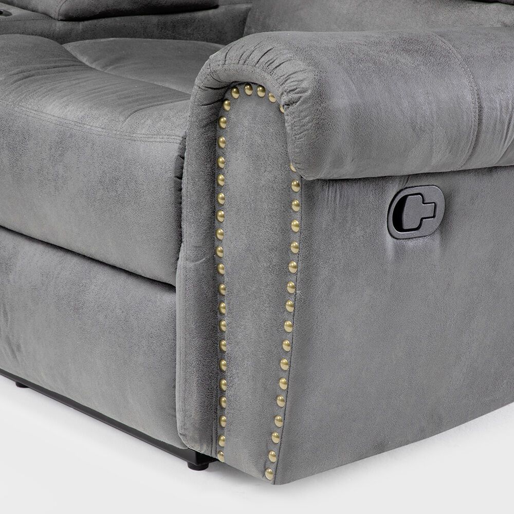 Sof&aacute; Seccional Reclinable Moderno Gris Castle 7245chcgr image number 7.0