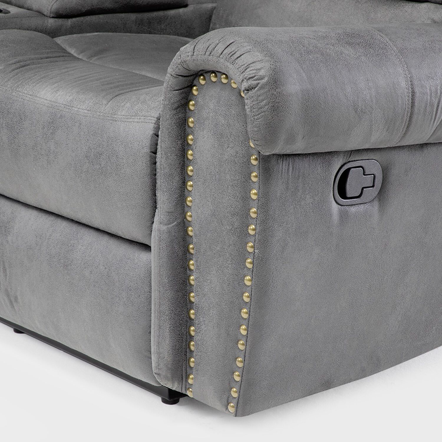 Sof&aacute; Seccional Reclinable Moderno Gris Castle 7245chcgr image number 7.0