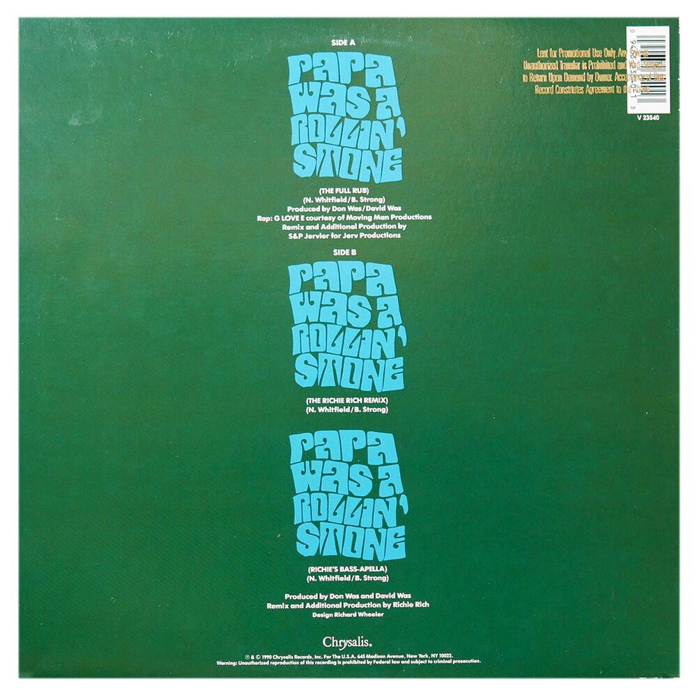 Was Not Was - Papa Was A Rollin' Stone | 12" Maxi Single Usado image number 1.0