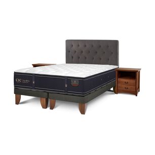 Cama Europea Cic Grand Premium / King / Base Dividida + Set De Maderas