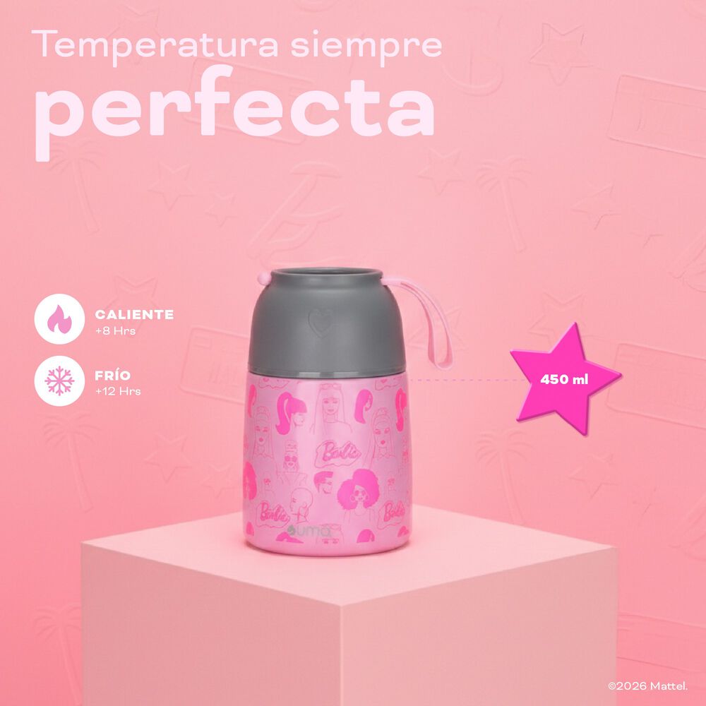 Termo Comida Barbie & Friends + Cuchara 450ml Acero Inox Uma image number 3.0