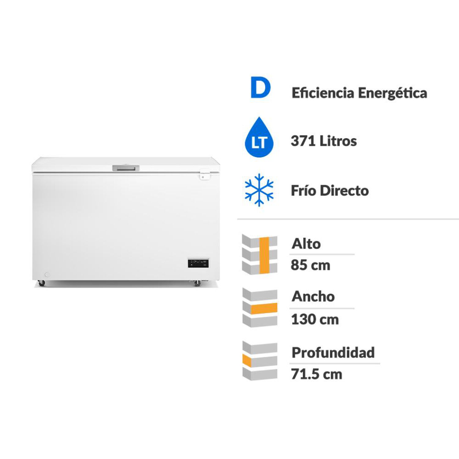 Freezer Horizontal Mademsa M400di / Fr&iacute;o Directo / 371 Litros / D image number 1.0