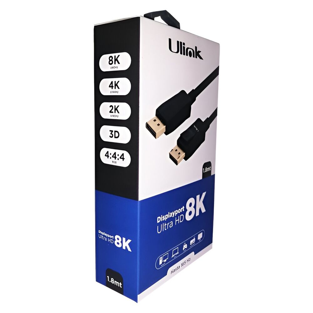 Cable Displayport 8k - Ultra Hd Hbr 165 Hz 1.8m Profesional image number 8.0