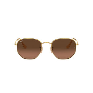 Lentes De Sol Hexagonal Dorado Ray-ban