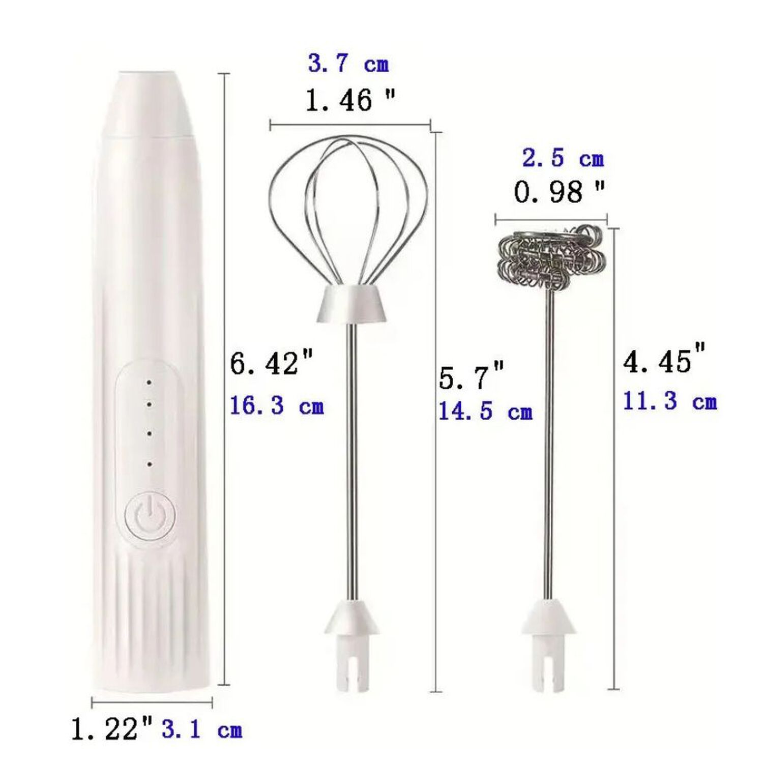 Mini Batidor El&eacute;ctrico Recargable Usb 3 Velocidades Espumador De Leche Caf&eacute; image number 4.0