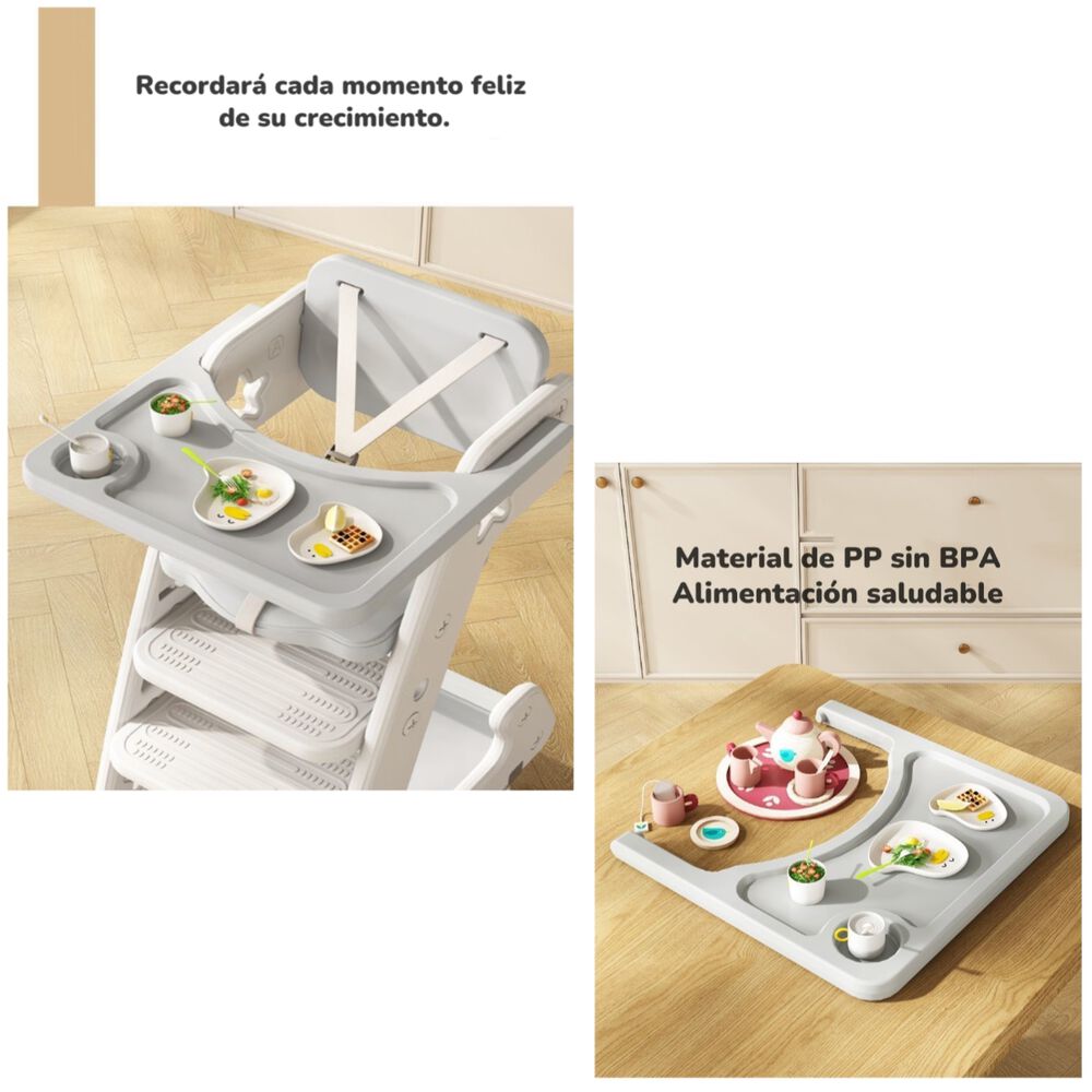 Silla De Comer Multifuncional Growth Gris Lubabycas image number 6.0