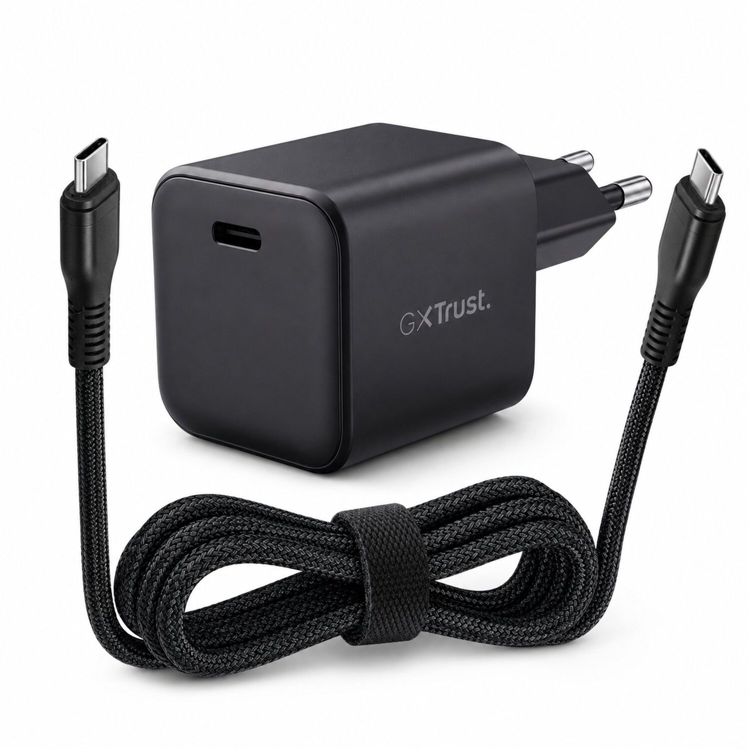Cargador Trust Usb-c Gan 65w Pd Con Cable Usb-c 2mt Gxt 1258 image number 0.0