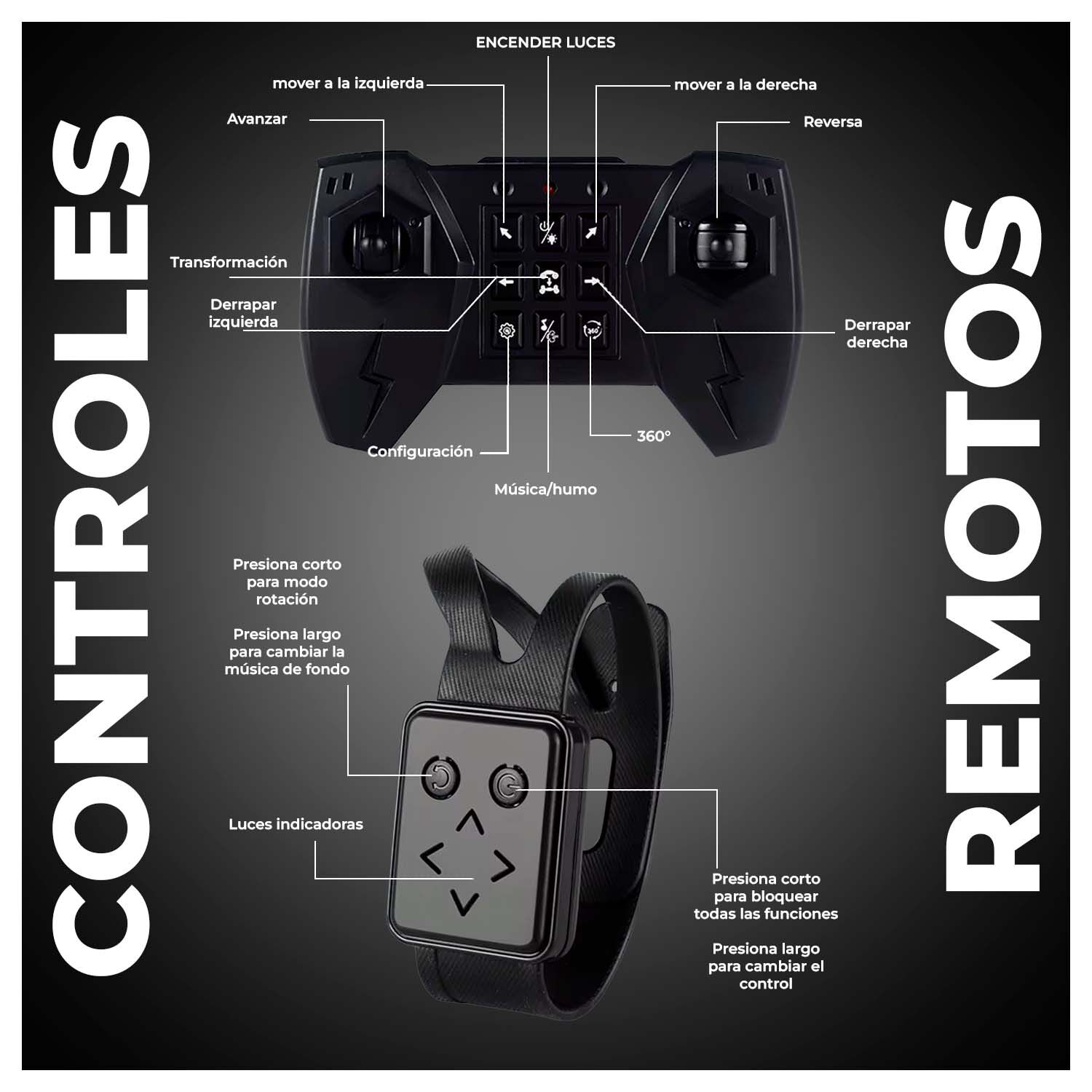 Auto Robot Control Sensorial Transformable Con Luces Led image number 1.0