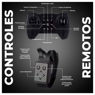 Auto Robot Control Sensorial Transformable Con Luces Led