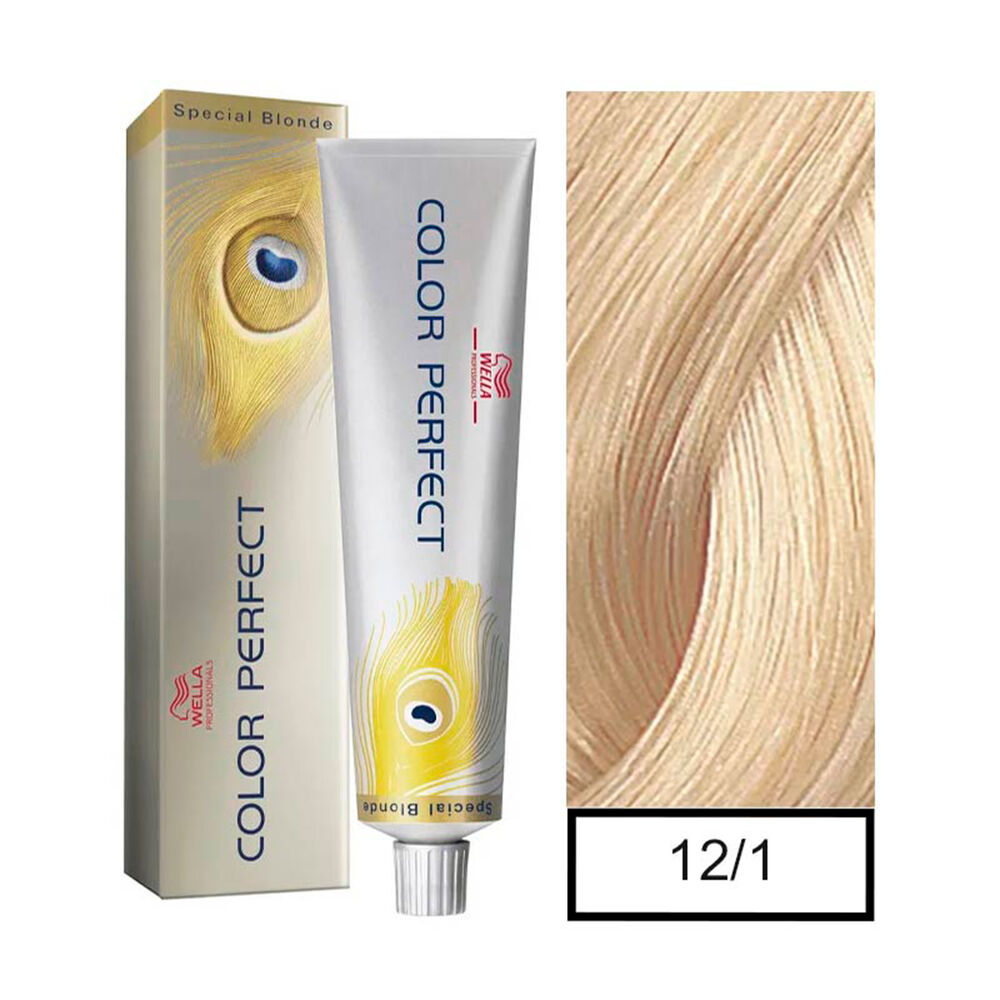 Wella - Tintura Permanente Color Perfect Special Blonde 12/1 Rubio Especial Ceniza 60gr + Oxidante 20vol 60ml image number 0.0