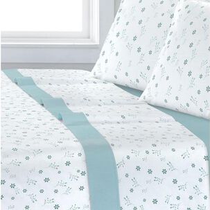 Sabana Andes Estampado 180 Hilos Flor 103 1.5 Plaza