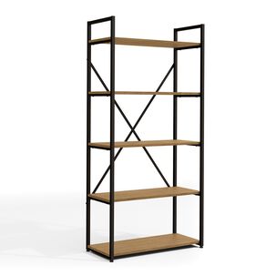 Estante Alto Yardas Mendoza Nogal 5 Repisas