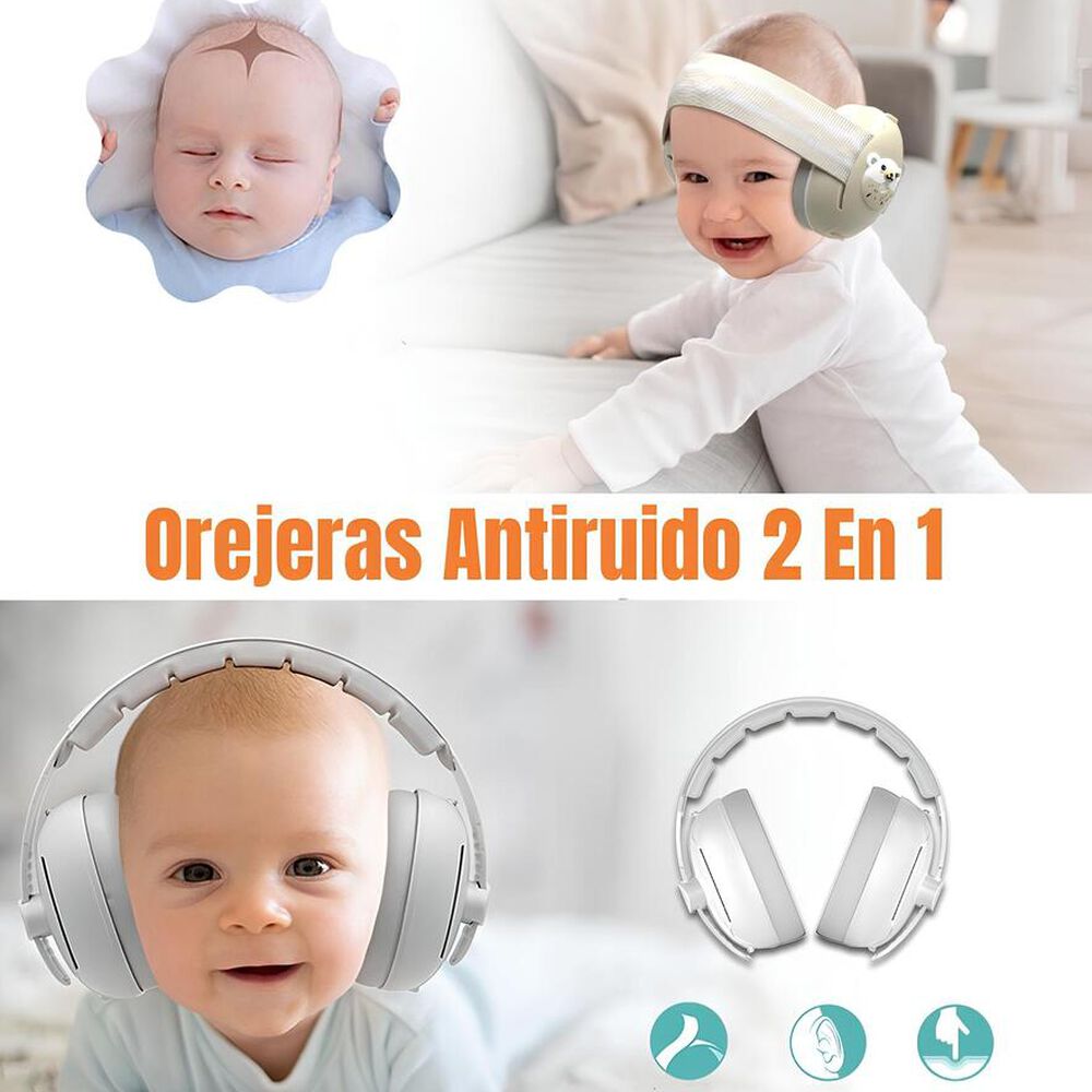 Orejeras Antiruido Auriculares 2 En 1 Rosada Lubabycas image number 2.0
