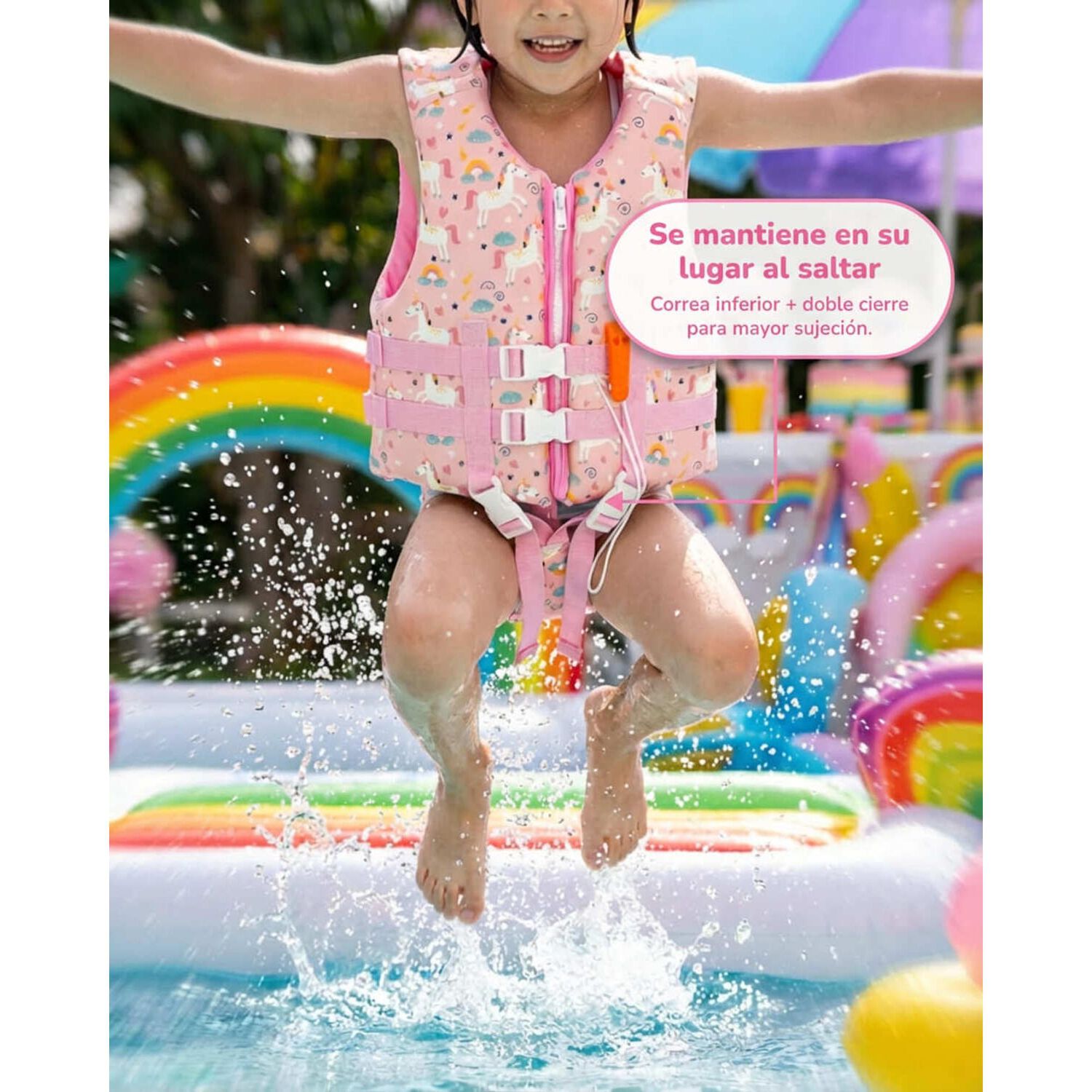 Chaleco Salvavidas Flotador Unicornio Infantil image number 5.0