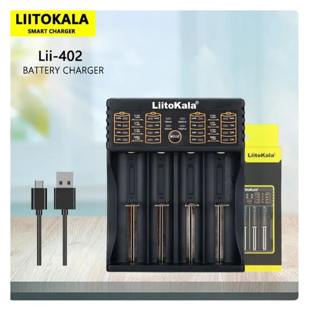 Cargador Bater&iacute;as Recargables Inteligente Litokala Multiple Pilas 18650 Multifuncional Usb 4 Ranuras Ajustable image number 2.0
