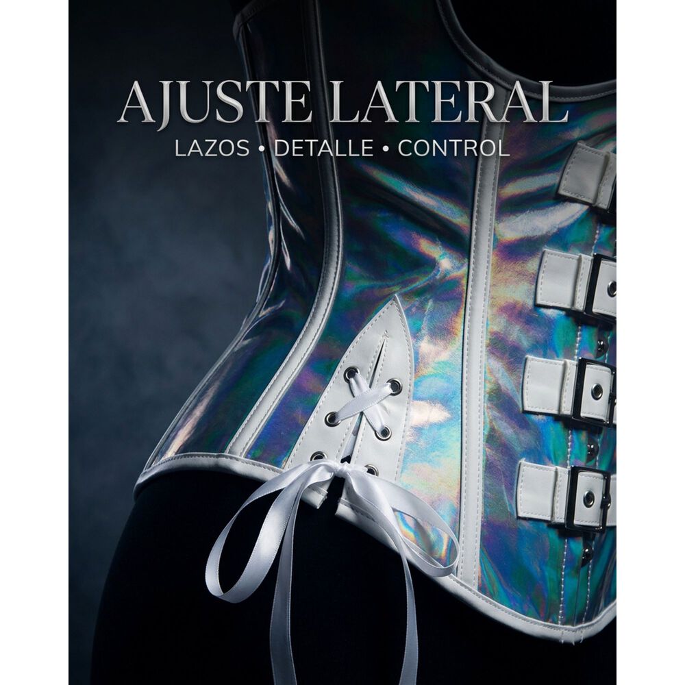 Corset Hologr&aacute;fico K Pop Para Danza Y Fiesta Mujer image number 6.0