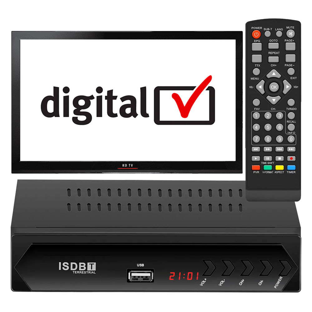 Sintonizador Tv Digital Fhd Isdbt Terrestrial Usb Hdmi Rca image number 0.0