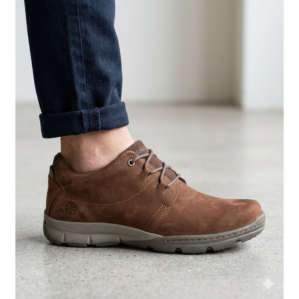 Zapato De Cuero Brezo Cafe London Adixt image number 4.0