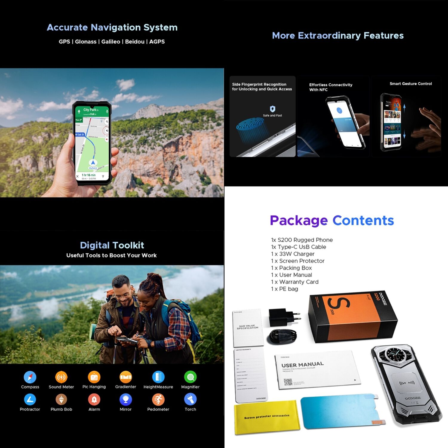 Doogee S200 - Smartphone Ultrarresistente, 100 Mp, 12gb+256gb, 10.100mah image number 9.0