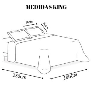 Quilt De Verano Para Cama Colcha King 250cm X 270cm Cubrecama Color Blanco