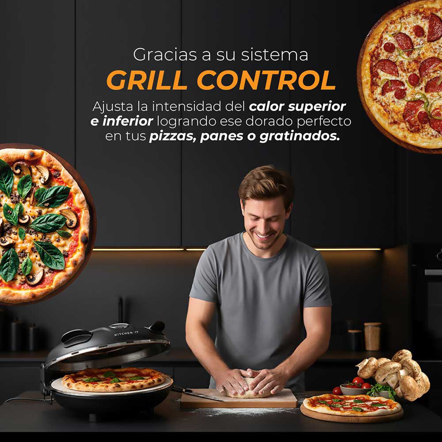 Horno Pizza A La Piedra Black Edition Kitchen-it image number 4.0
