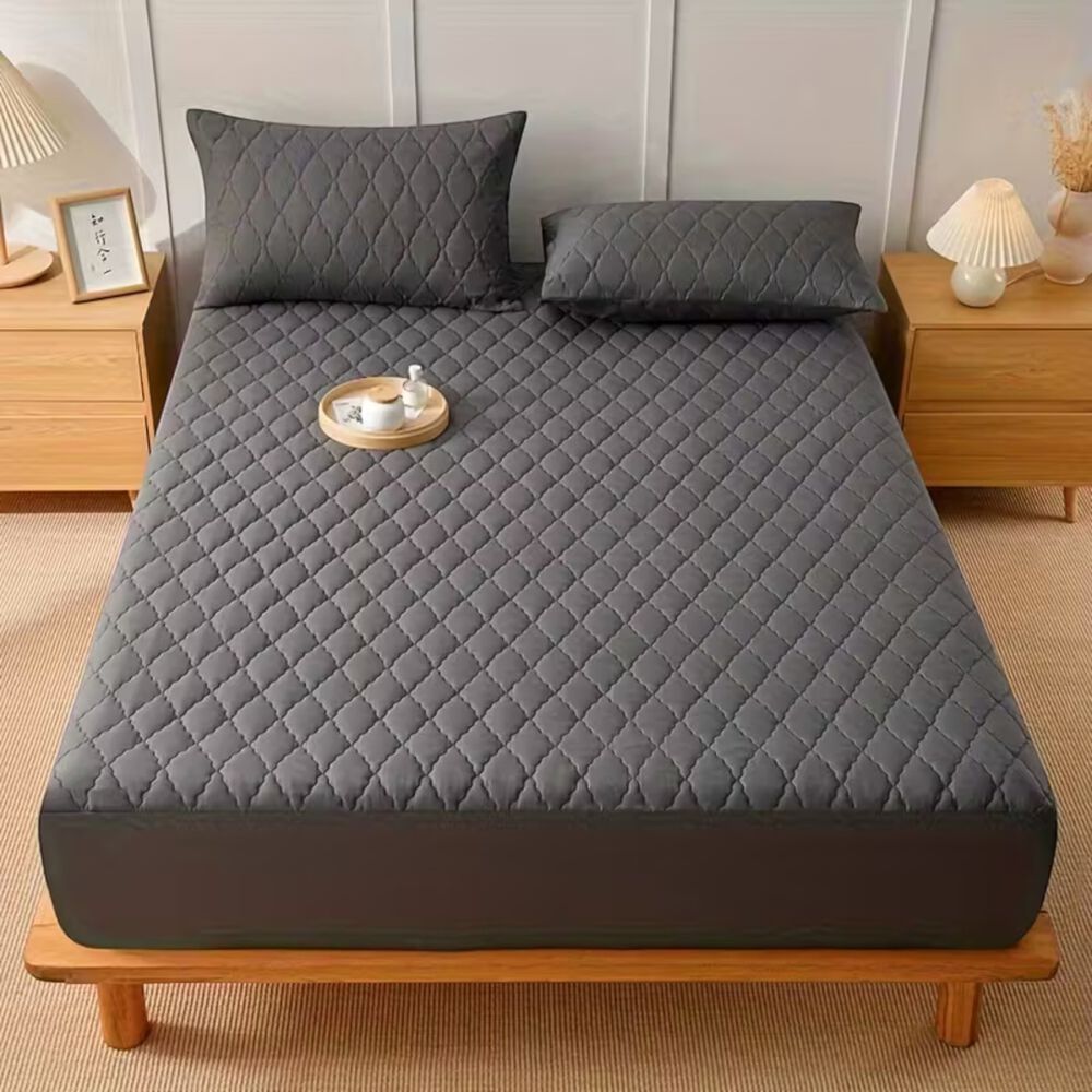 Cubrecolch&oacute;n Impermeable Superking + 02 Fundas De Almohada Plomo image number 0.0