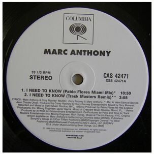 Marc Anthony - I Need To Know (promo) | 12" Maxi Single Usado