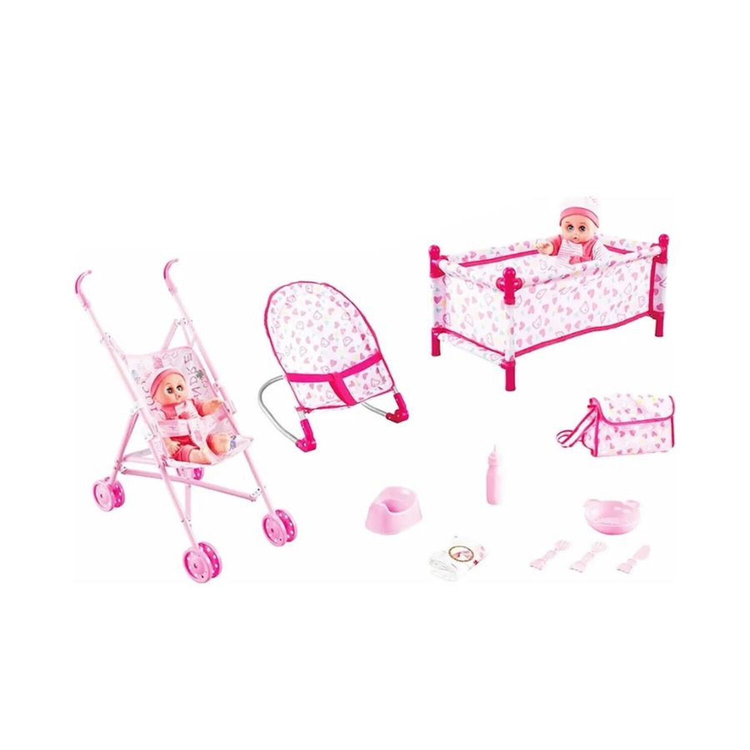 Set De Juguete Beb&eacute; Mu&ntilde;eca 10 En 1 Accesorios image number 4.0