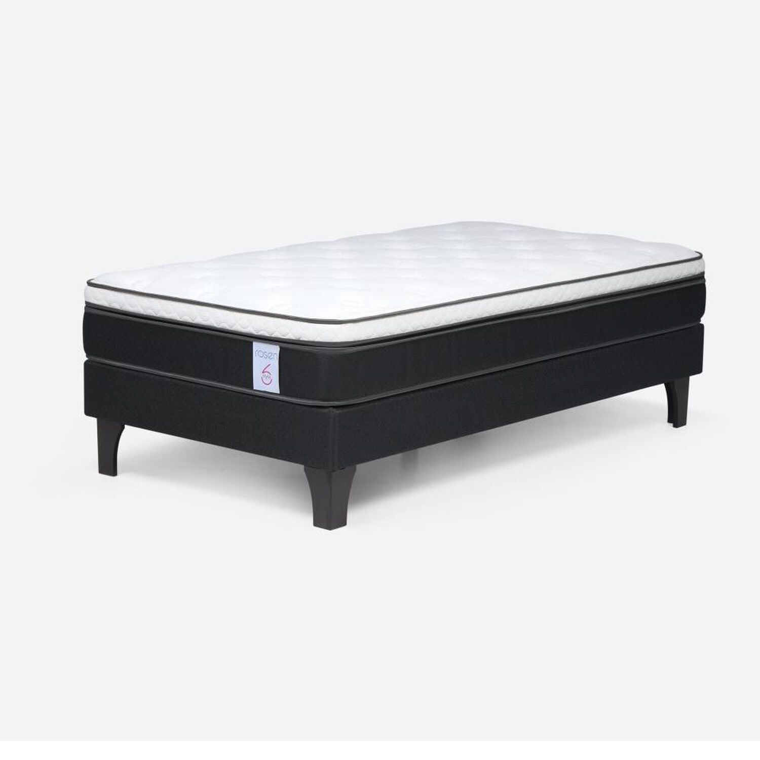 Cama Europea Rosen New Style 6 / 1.5 Plazas / Base Normal + Respaldo image number 4.0