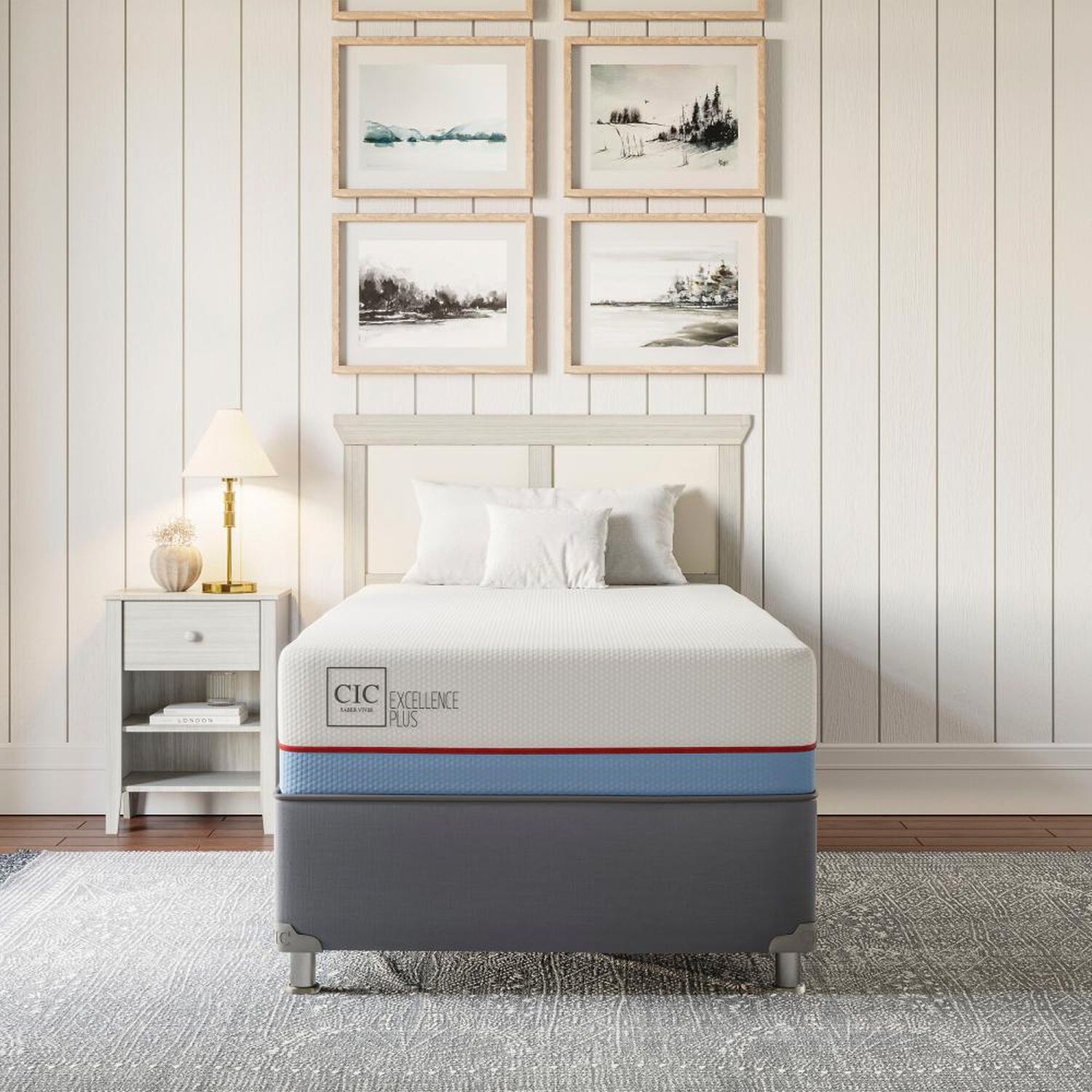 Cama Americana Cic Excellence Plus / 1 Plaza / Base Normal + Set De Maderas image number 7.0