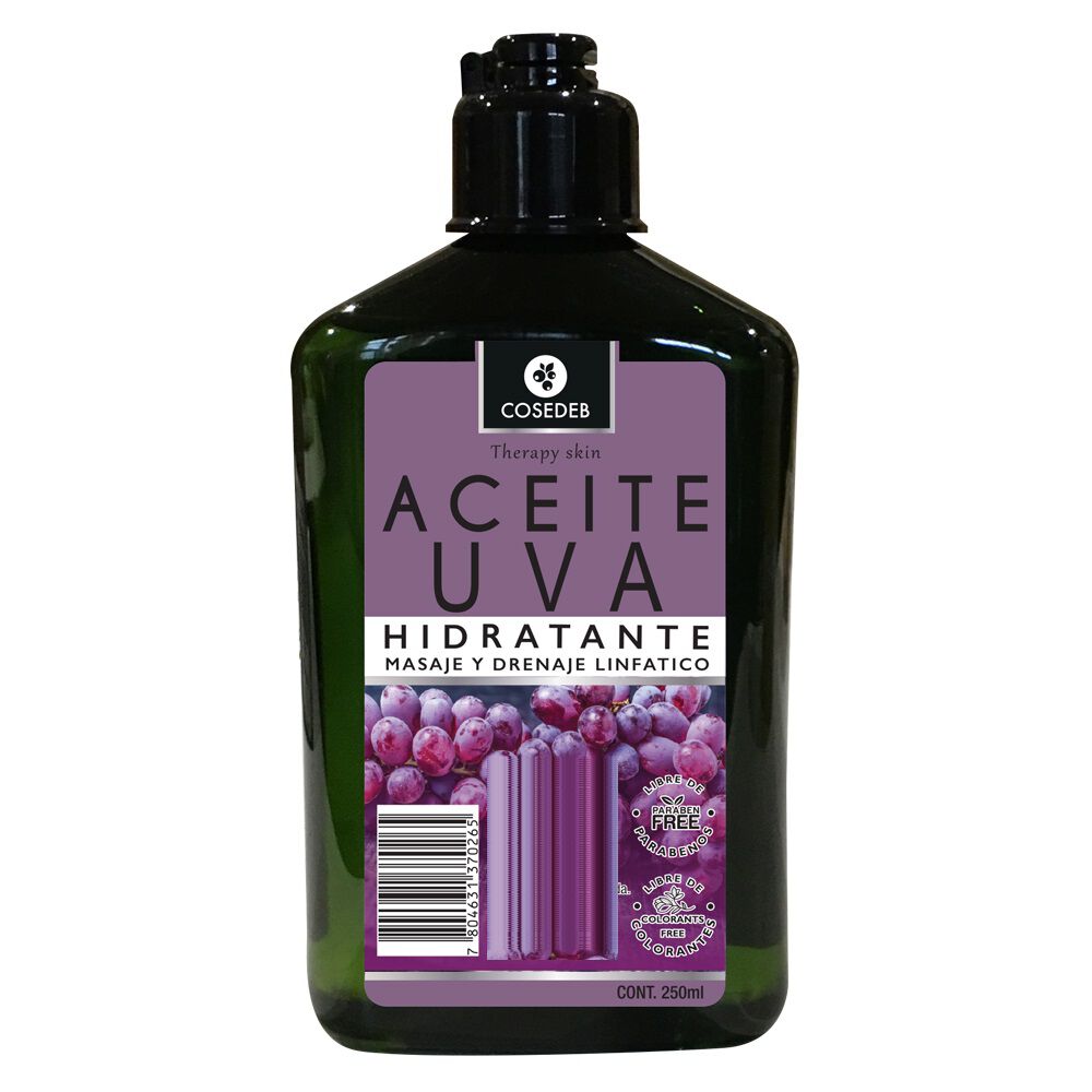 Aceite Masaje Therapy Hidratante Uva Cosedeb 250ml image number 0.0