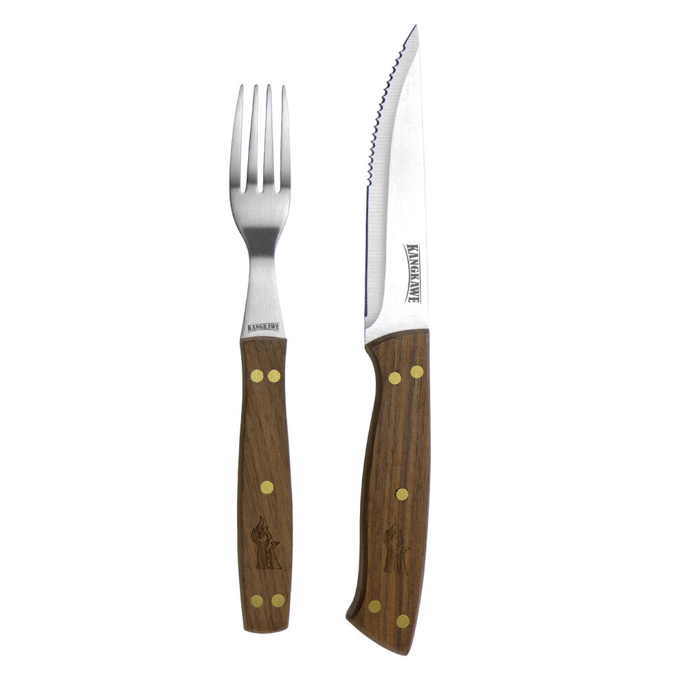 Set 4 Cuchillos 5" Y 4 Tenedores Para Asado image number 1.0