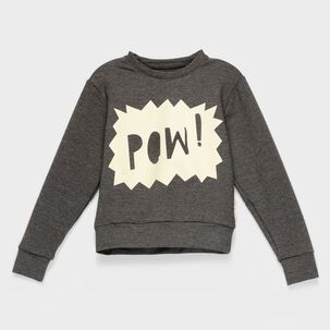 Polerón Gris Jaspeado Pow Algodón Peruano