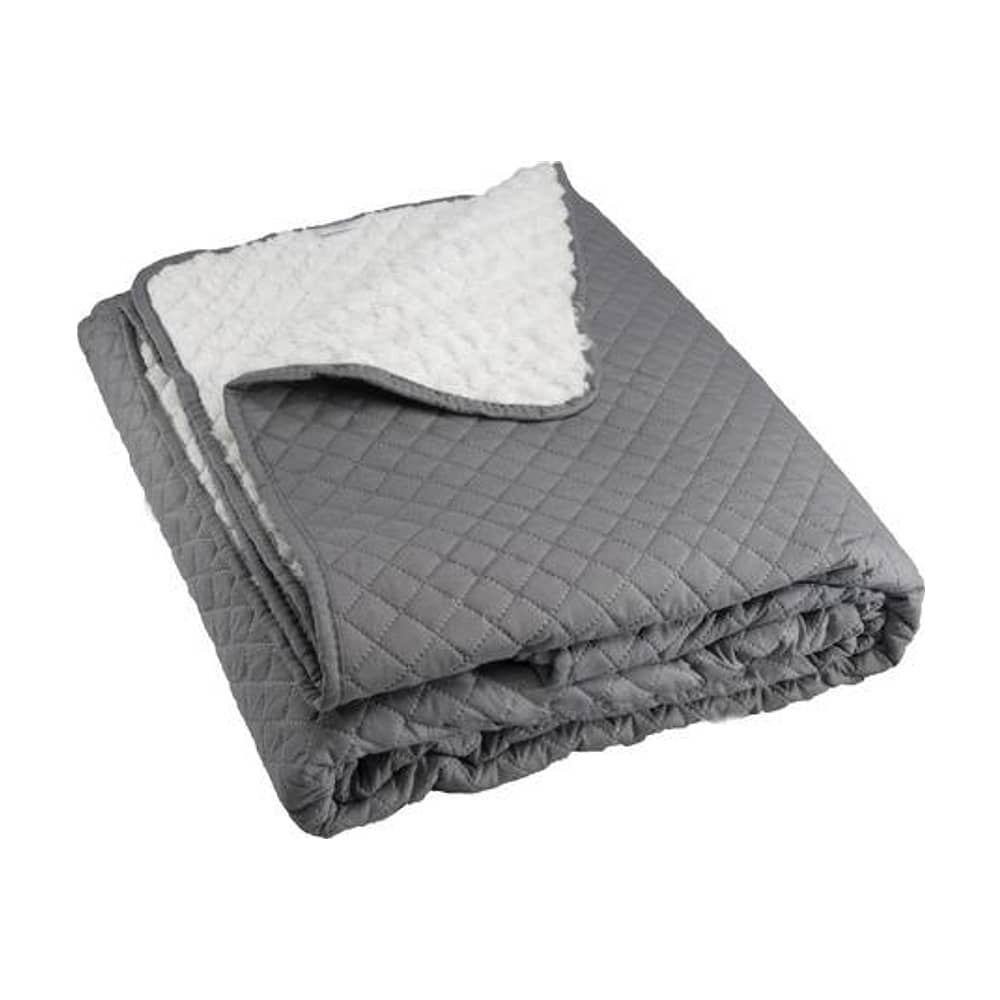 Quilt Andes Sherpa Liso Gris 2 Plazas image number 0.0