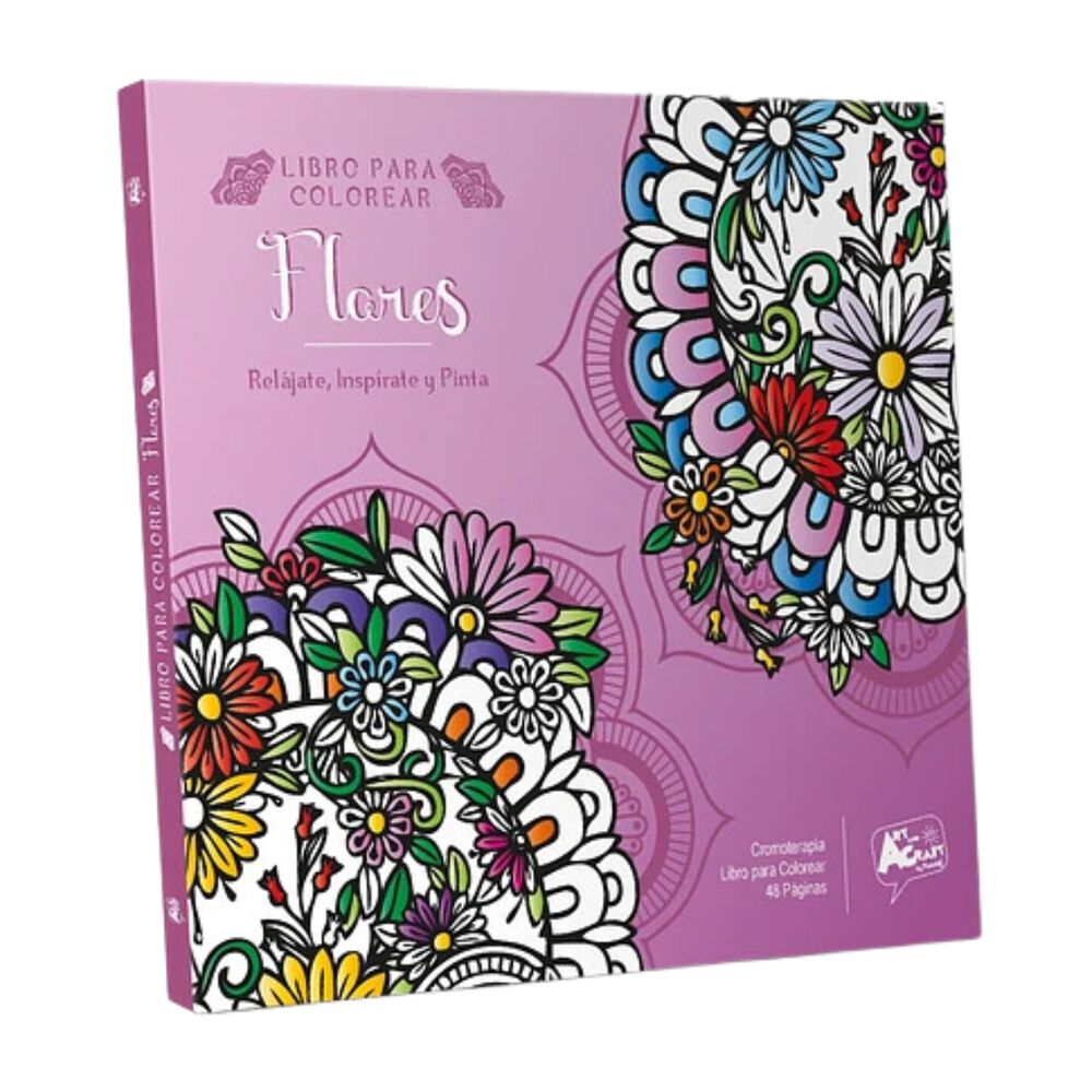 Art And Craft Libro Para Colorear Flores Mandalas 48 P&aacute;ginas image number 0.0