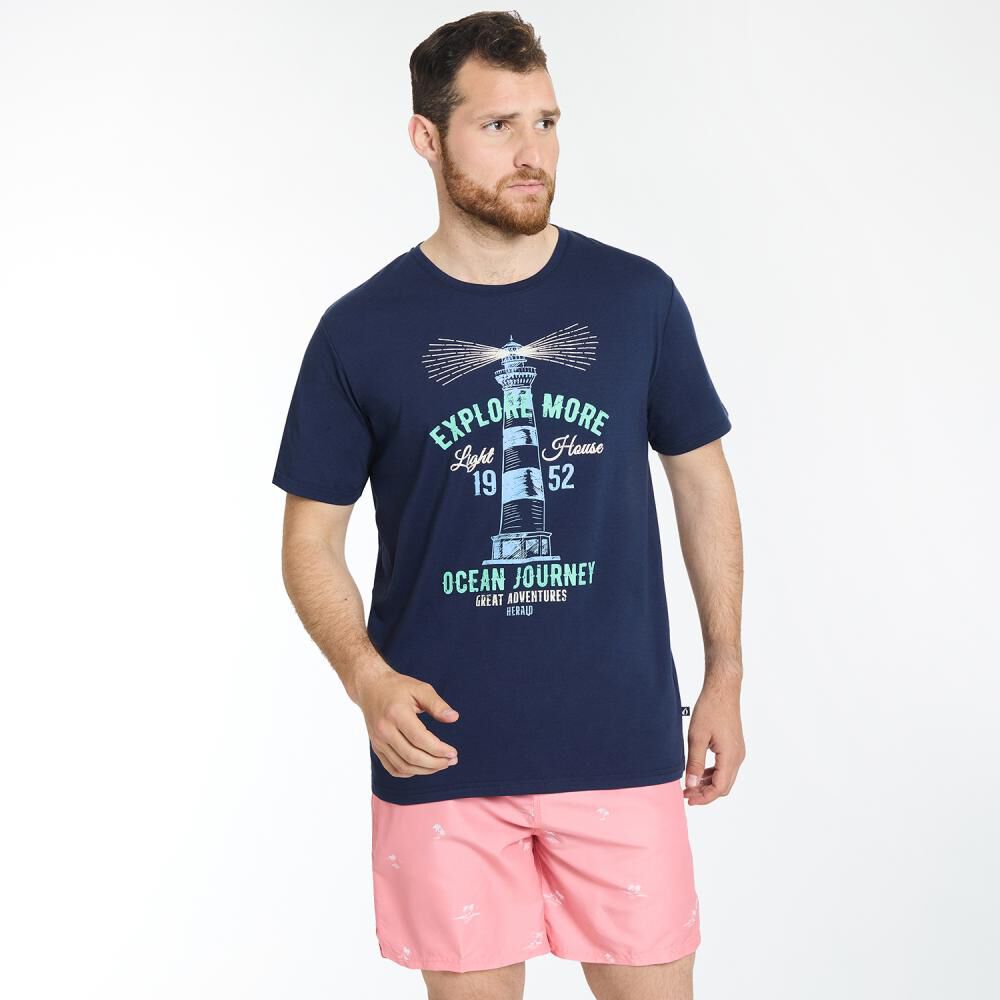 Polera Regular Manga Corta Cuello Redondo Hombre Herald image number 0.0