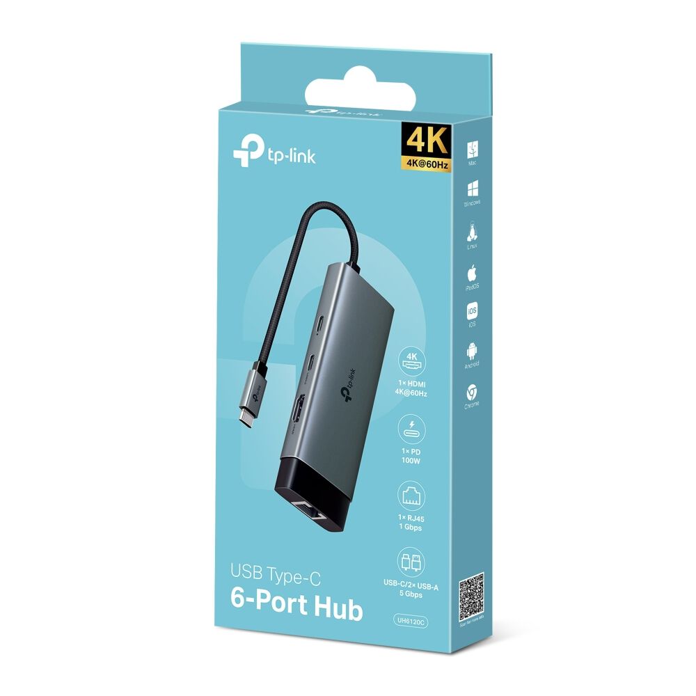 Hub Usb Tp-link Tipo-c 6 En 1 image number 0.0