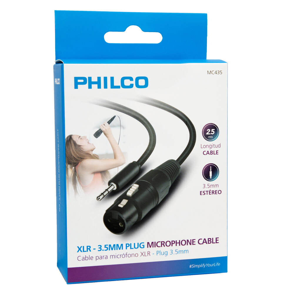 Cable De Audio Para Micrófono Canon Xlr A 3.5mm 2.5m Mc435 image number 8.0