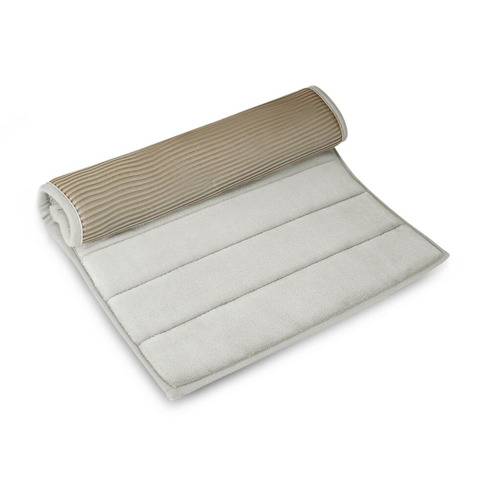 Pack 2 Alfombras De Ba&ntilde;o Nautica Home 40x60cm Coralina Ultra Suave Gris image number 3.0