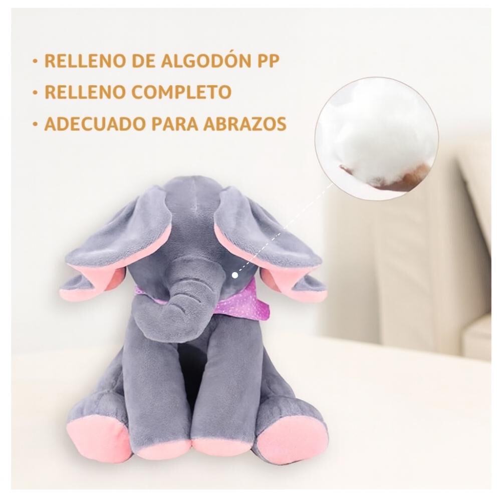 Peluche Interactivo Animado Musica + Juego Elefante Bebe image number 9.0