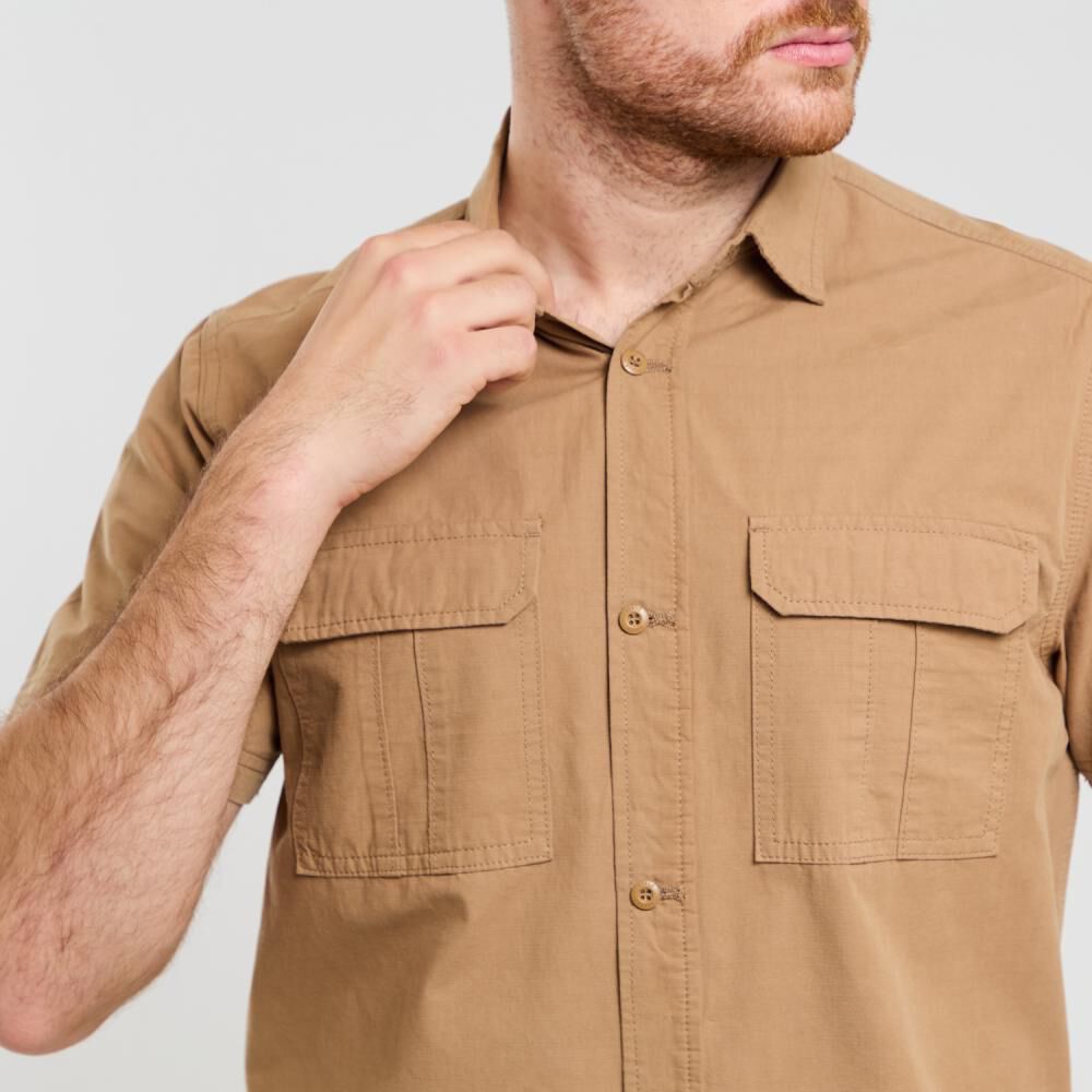 Camisa Lisa Regular Manga Larga Hombre Peroe image number 4.0