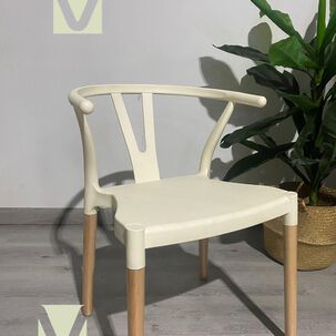 Pack 4 Sillas De Comedor N&oacute;rdicas Polipropileno Patas Madera