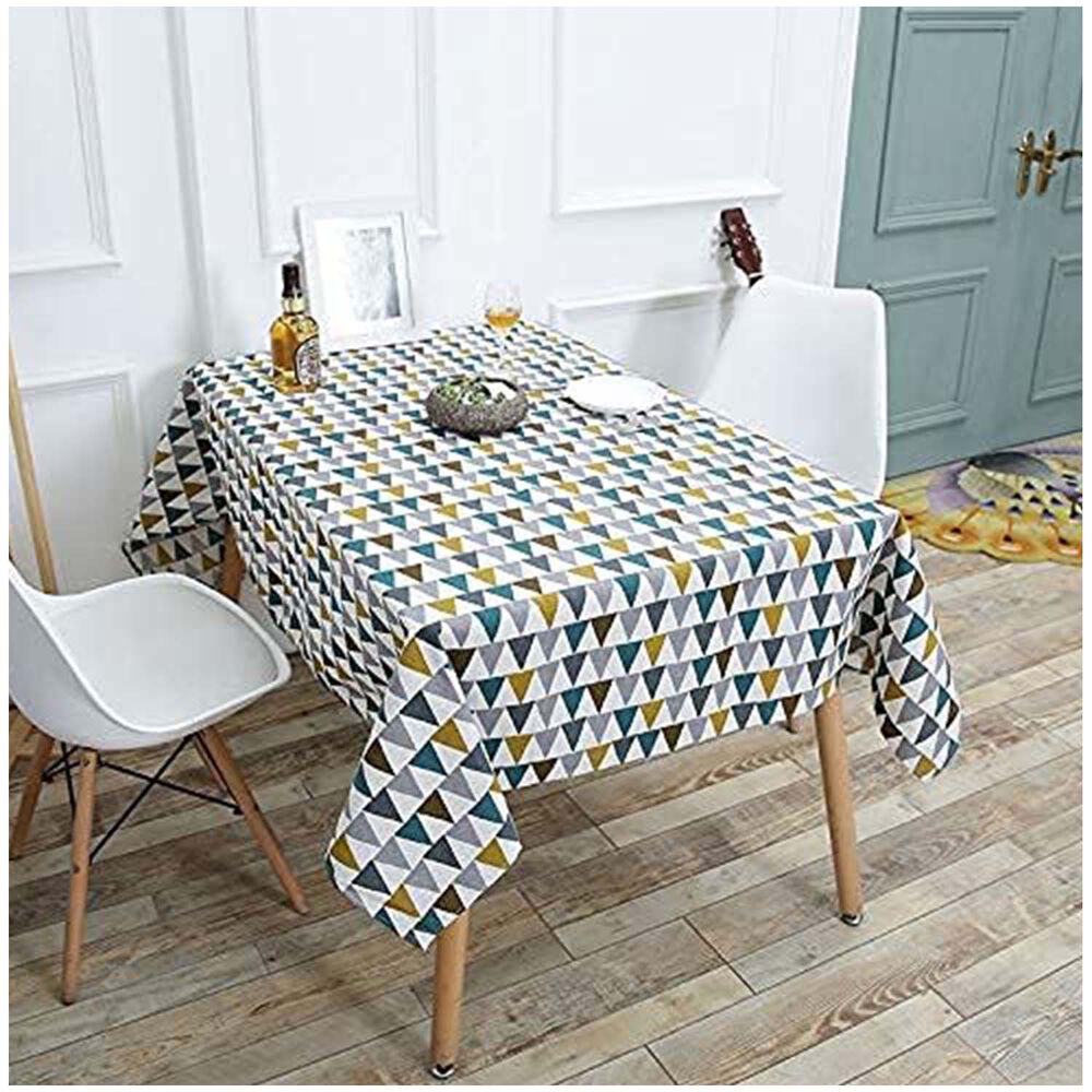 Mantel Para Mesa Rectangular De Lino De Algod&oacute;n 140x220cm Md03 image number 0.0