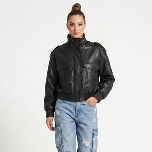 Chaqueta Ecocuero Bomber Mujer Kendall